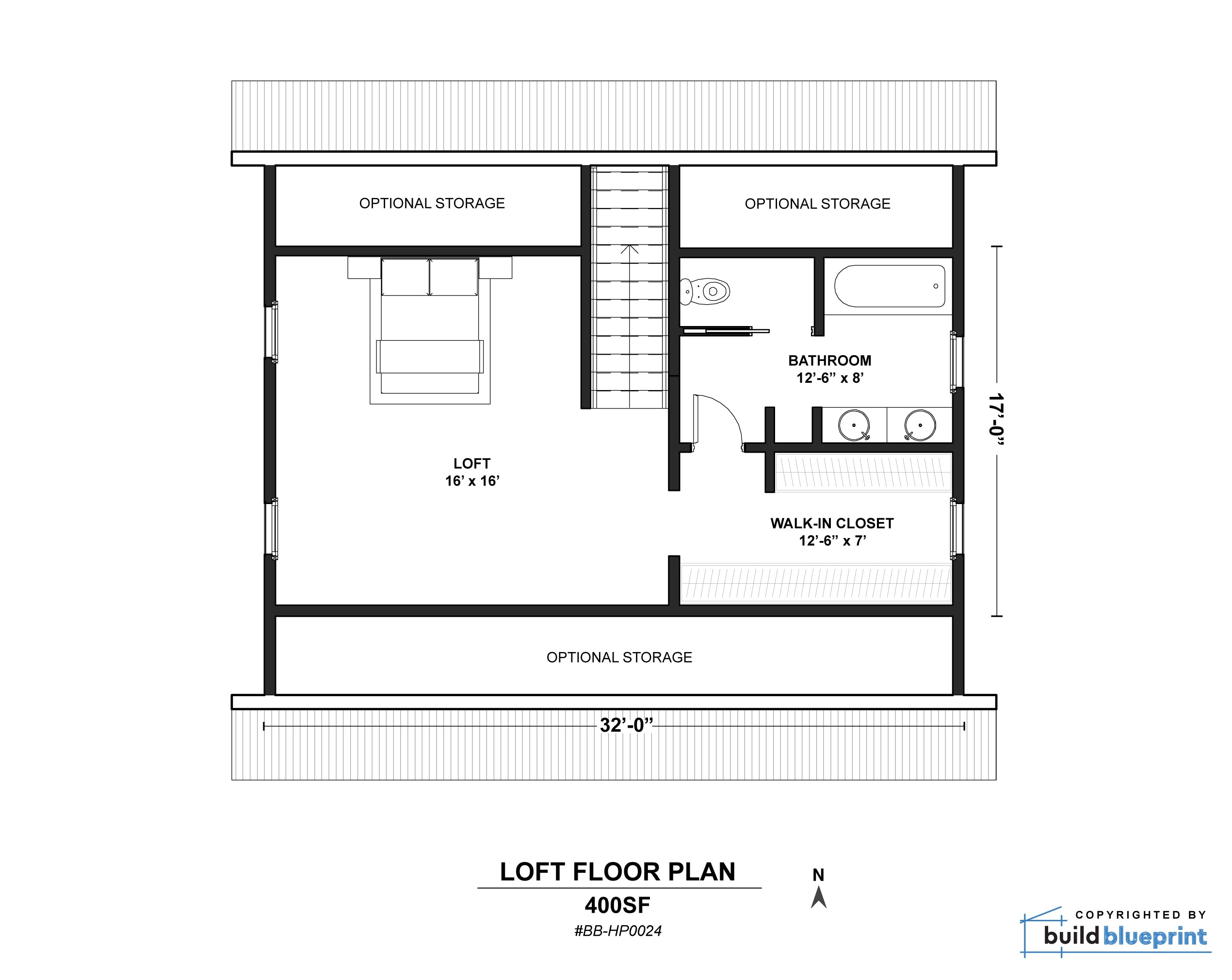 32' x 32' Alpine Cabin Architectural Plans – Build Blueprint