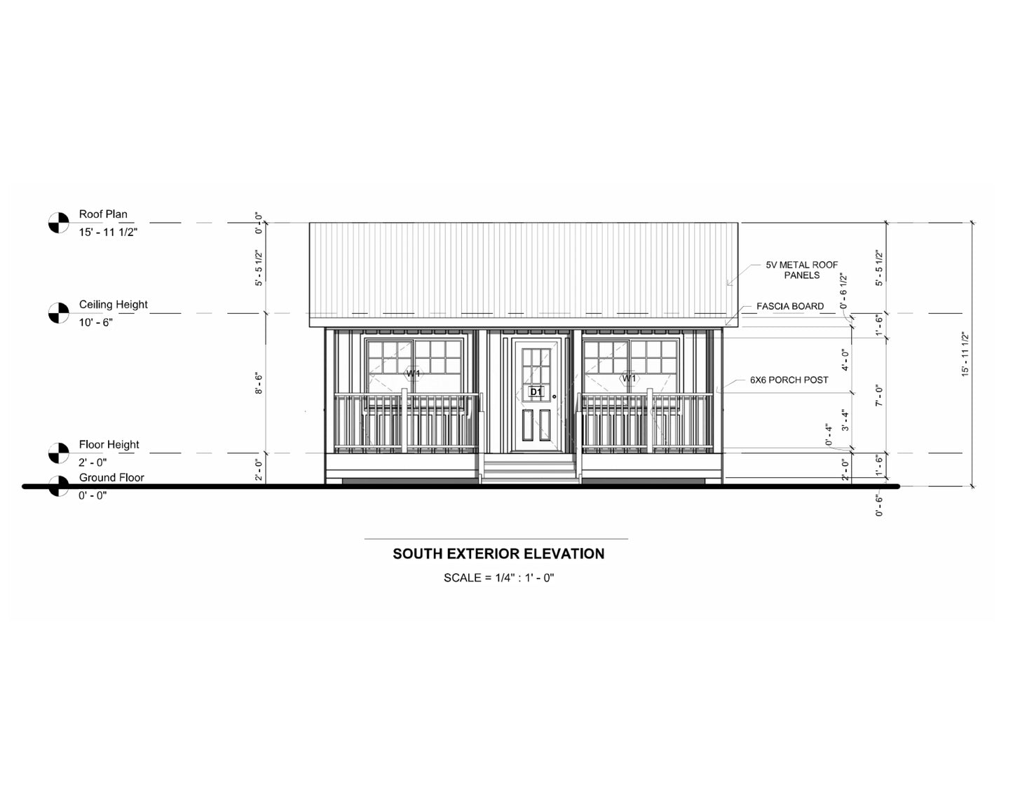 16' x 24' Aspen Cabin Architectural Plans