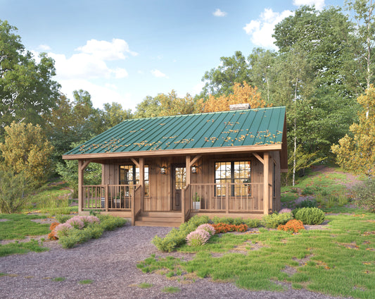 26' x 26' Lazy Bear Cabin Architectural Plans